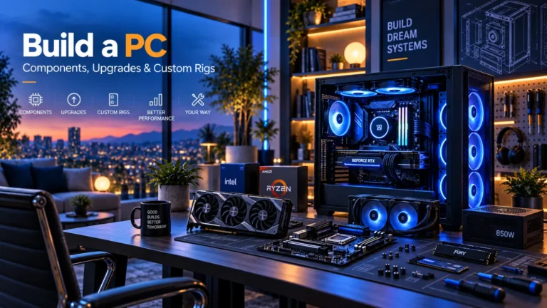 PC components and hardware for a custom PC build