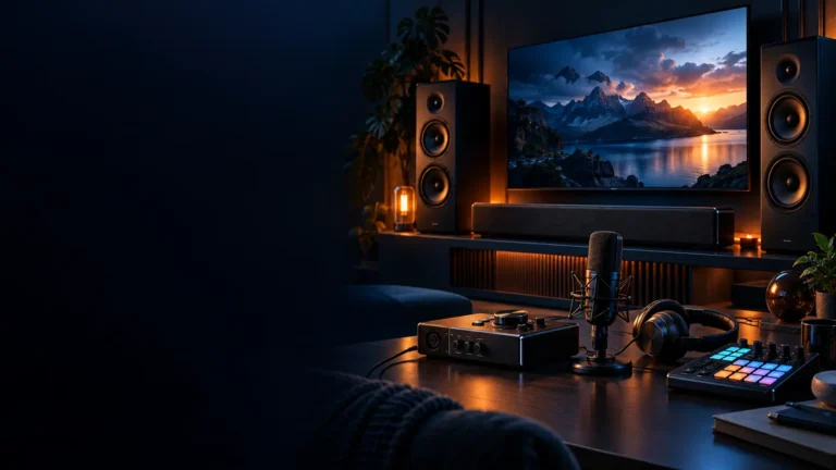 Media, audio and creator technology category illustration