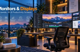 Monitors and displays category hero illustration