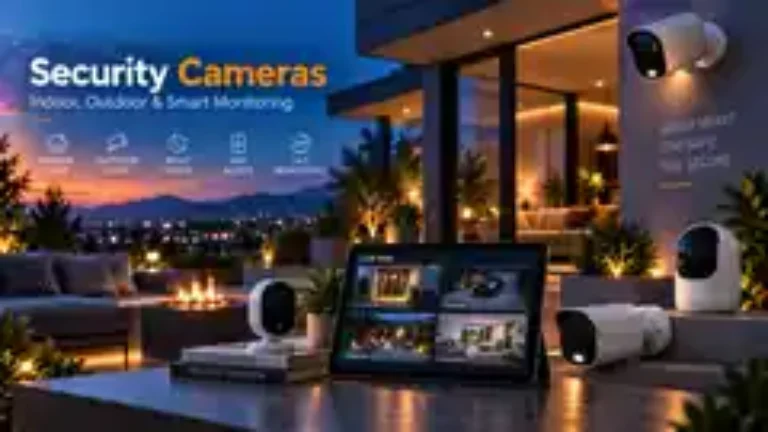Security cameras for a home or small-business network