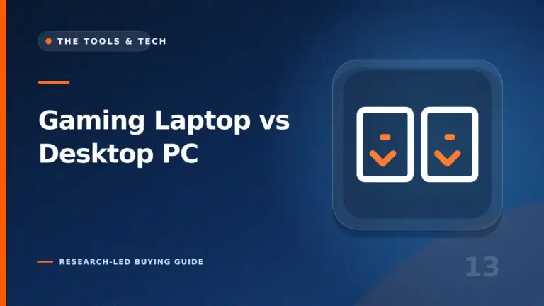 Editorial illustration for Gaming Laptop vs Desktop PC