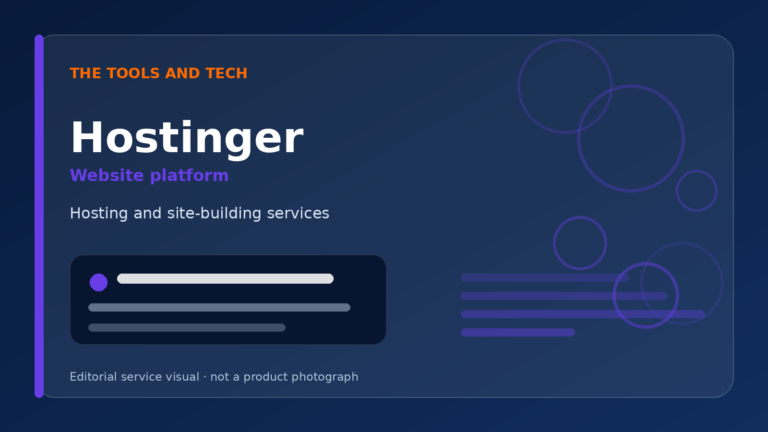 Editorial visual for Hostinger, website platform