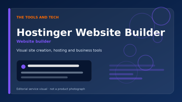 Editorial visual for Hostinger Website Builder