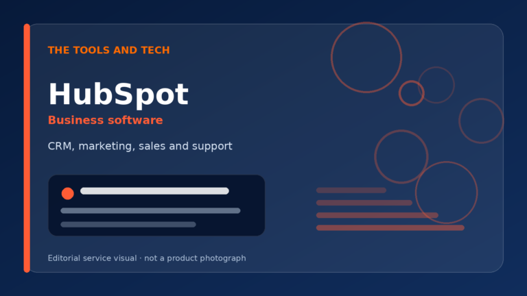 Editorial visual for HubSpot, business software