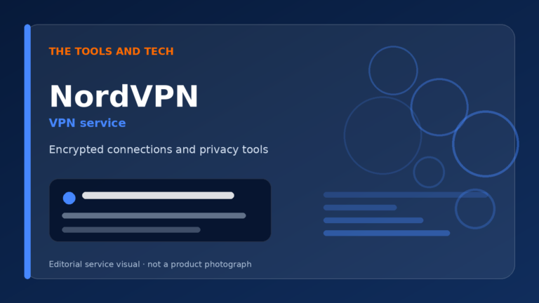 Editorial visual for NordVPN, VPN service