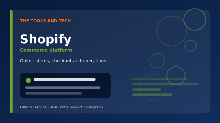 Editorial visual for Shopify, commerce platform