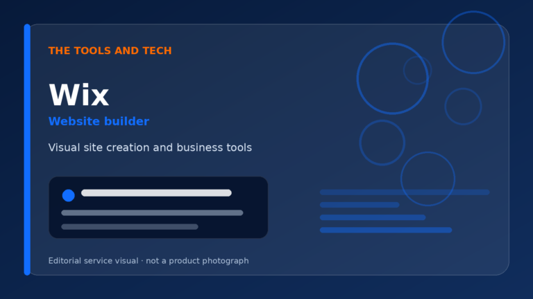 Editorial visual for Wix, website builder