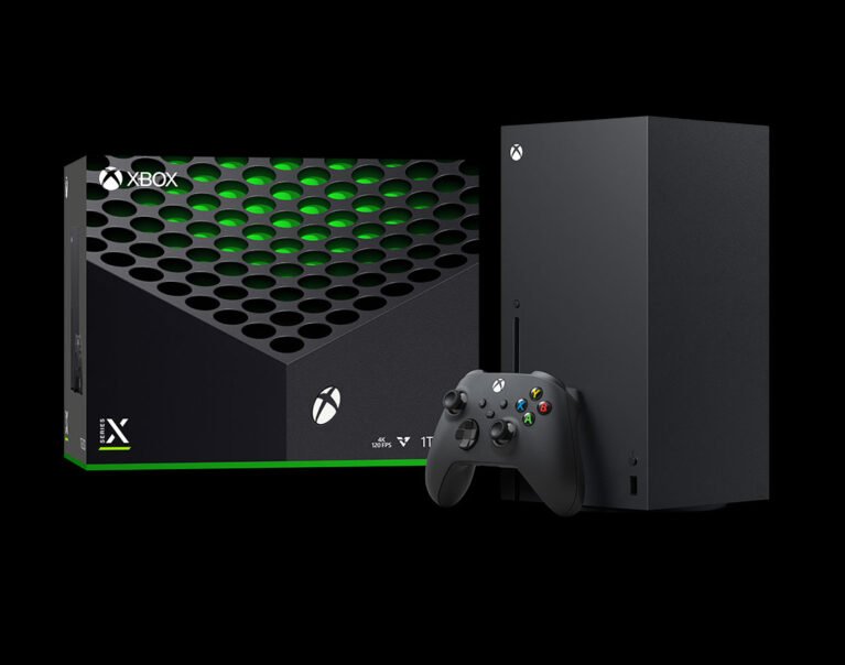 Xbox Series X 1TB console with Xbox Wireless Controller and retail box official Microsoft press image