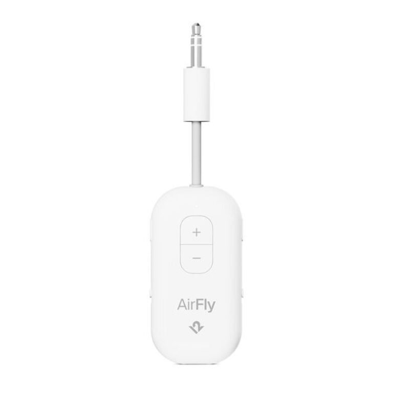 Twelve South AirFly Pro 2 Bluetooth audio adapter shown from the front